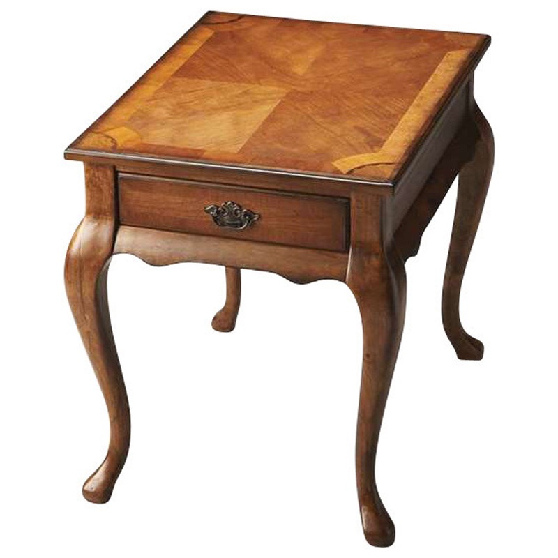 25" Medium Brown Solid And Manufactured Wood Rectangular End Table With Drawer By Homeroots