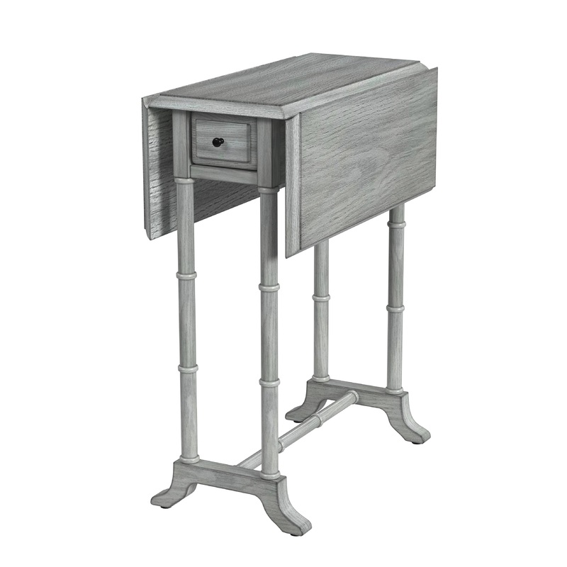 26" Gray Solid And Manufactured Wood Rectangular End Table With Drawer By Homeroots