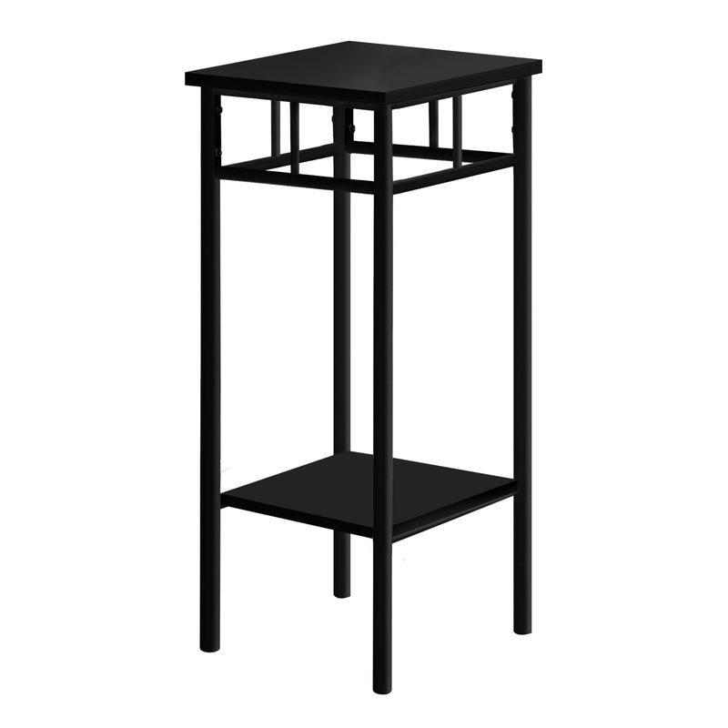 28" Black End Table With Shelf By Homeroots