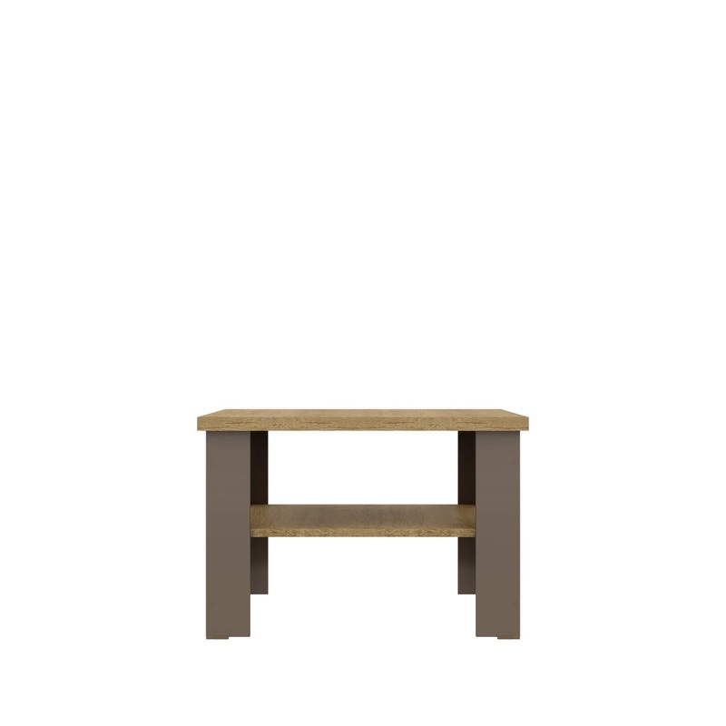 36" Brown And Natural End Table By Homeroots