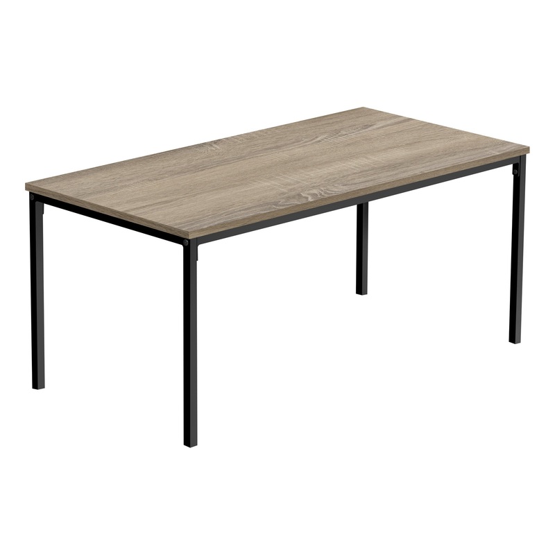 40" Dark Taupe And Black Rectangular Coffee Table By Homeroots