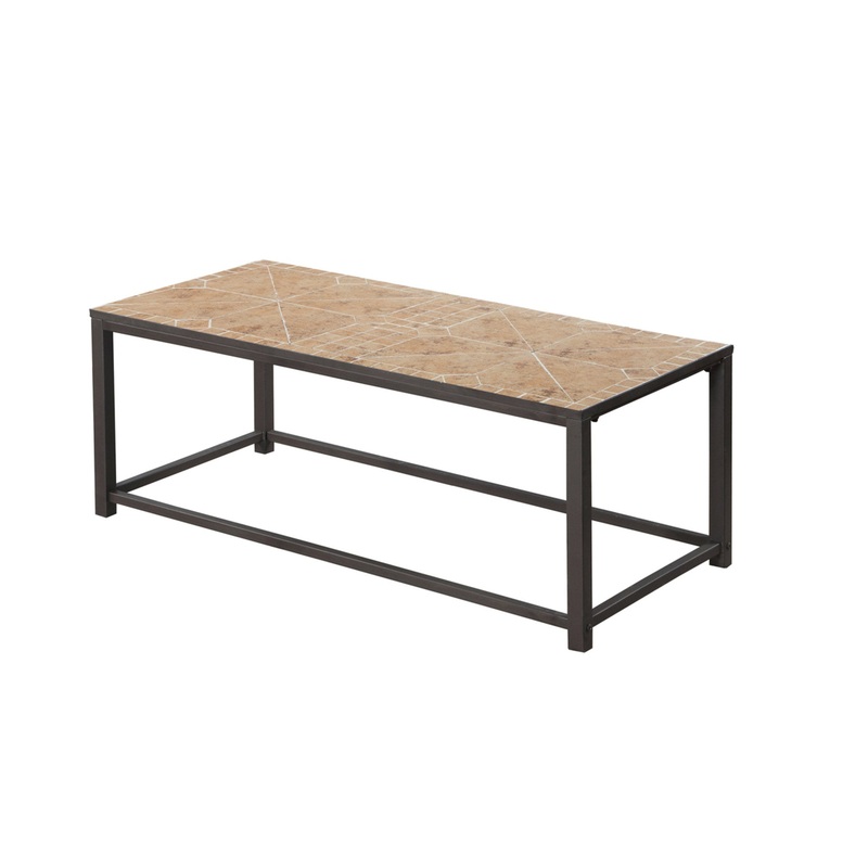 42" Brown Rectangular Coffee Table By Homeroots
