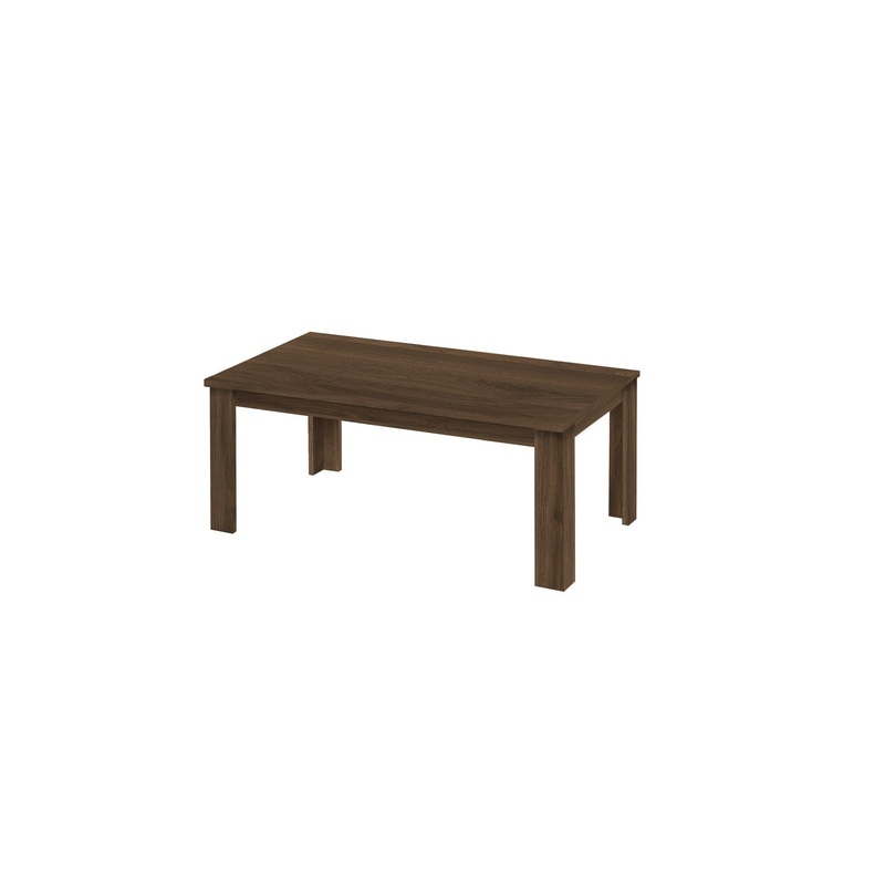 Set Of Three 44" Dark Brown Rectangular Coffee Table By Homeroots