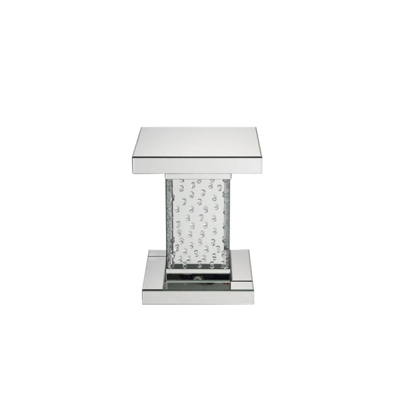 20" Mirrored Mirrored And Manufactured Wood Square End Table By Homeroots