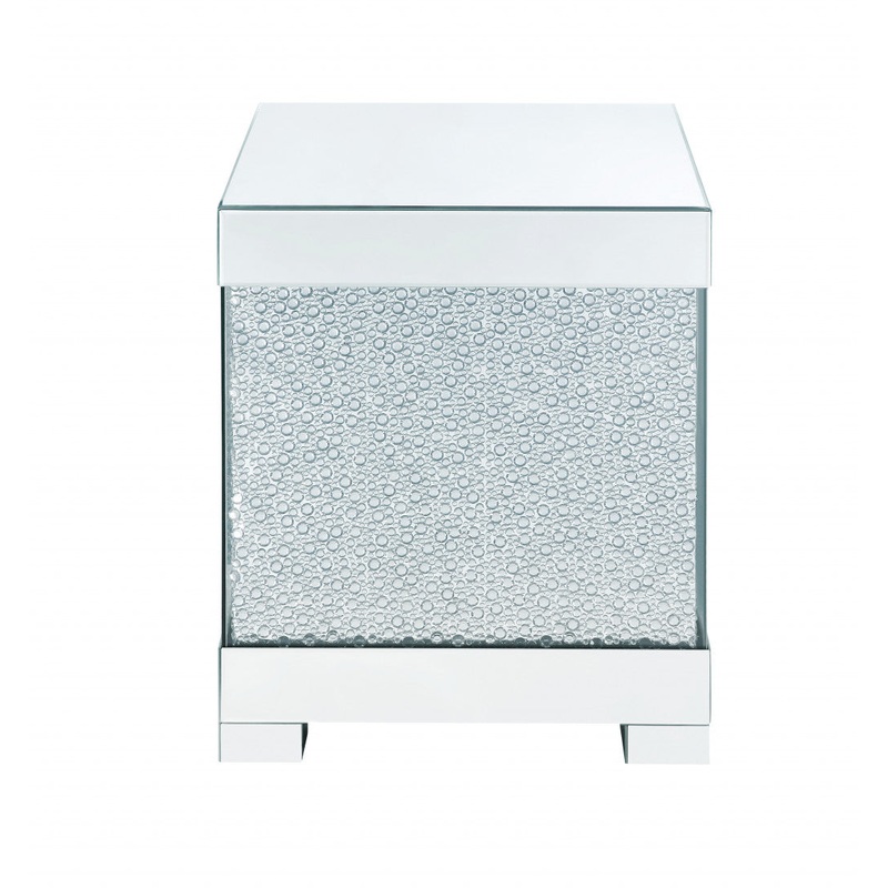 24" Mirrored Square End Table By Homeroots