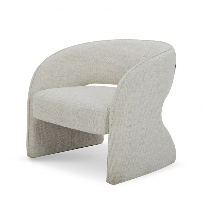 31" Cream Textural Solid Color Arm Chair By Homeroots