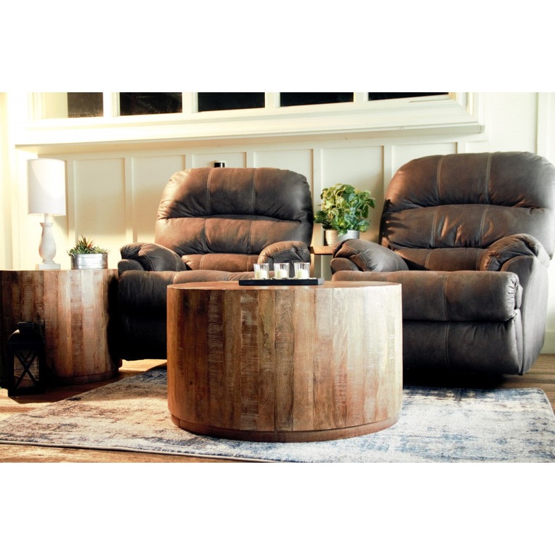 34" Natural Solid Wood Round Bunching Coffee Tables By Homeroots