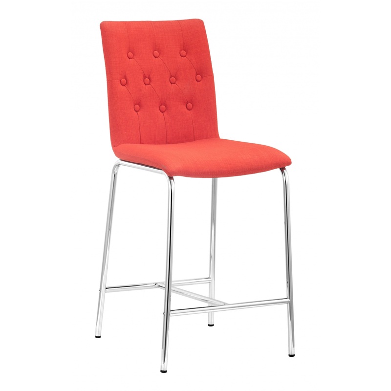 Set Of Two 39" Tangerine Low Back Chairs With Footrest By Homeroots