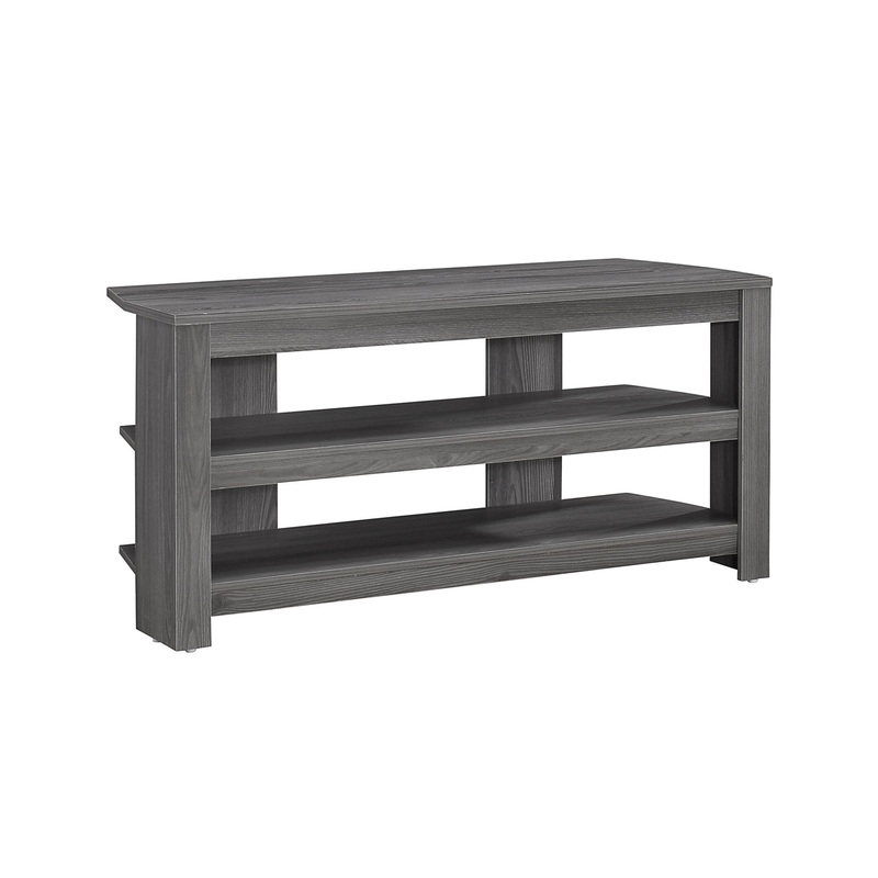 15.5" X 42" X 19.75" Grey Particle Board Laminate TV Stand By Homeroots