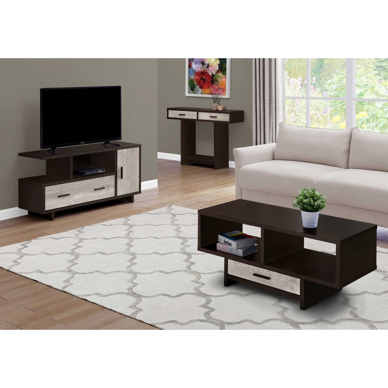 15.5" X 47.25" X 23.75" Cappuccinotaupe Reclaimed Wood Look  TV Stand By Homeroots