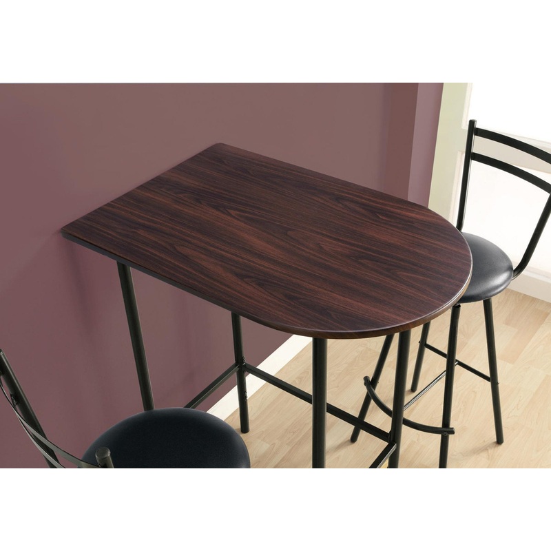 24" Brown And Black Free Form Manufactured Wood Bar Table By Homeroots