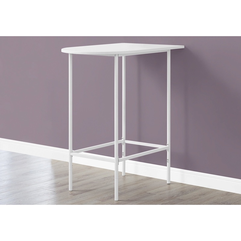 24" White Free Form Manufactured Wood Bar Table By Homeroots