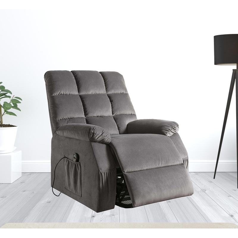 34" Gray Recliners By Homeroots