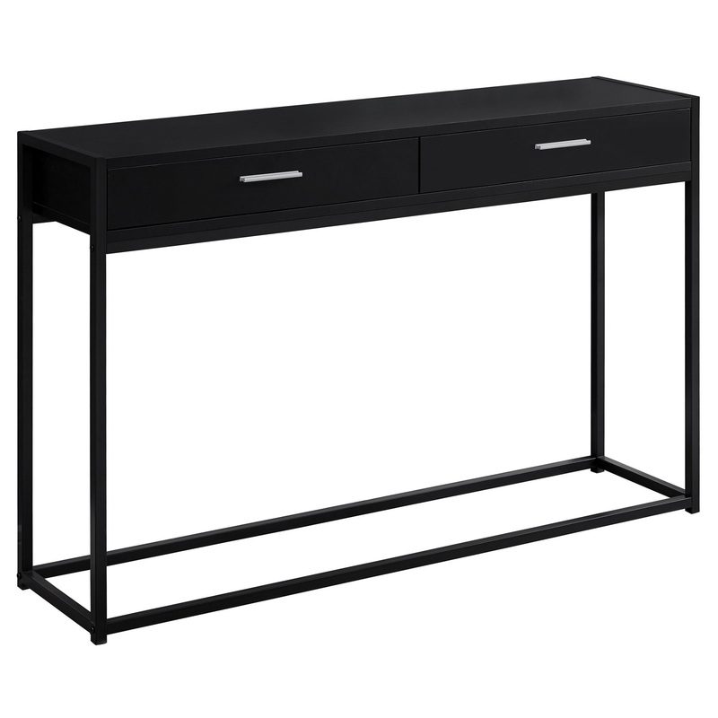 48" Black Frame Console Table By Homeroots