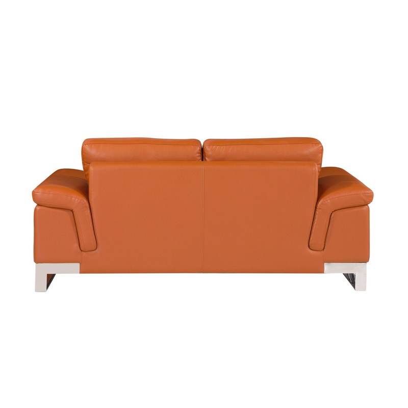 73'" X 39'"  X 32'" Modern Camel Leather Sofa And Loveseat By Homeroots