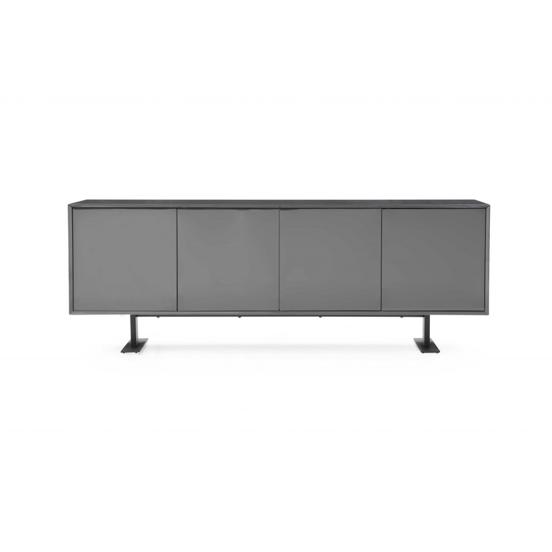 87 X 18 X 31.5 Gray Metal Buffet By Homeroots