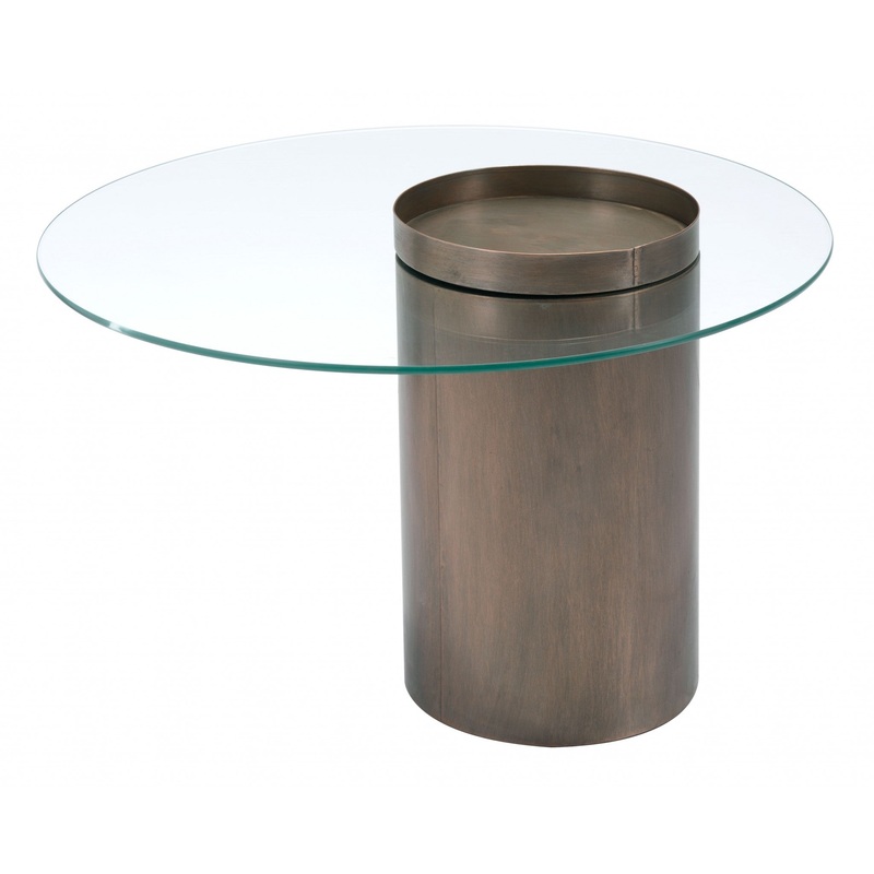 Contemporary Antique Gold Table By Homeroots