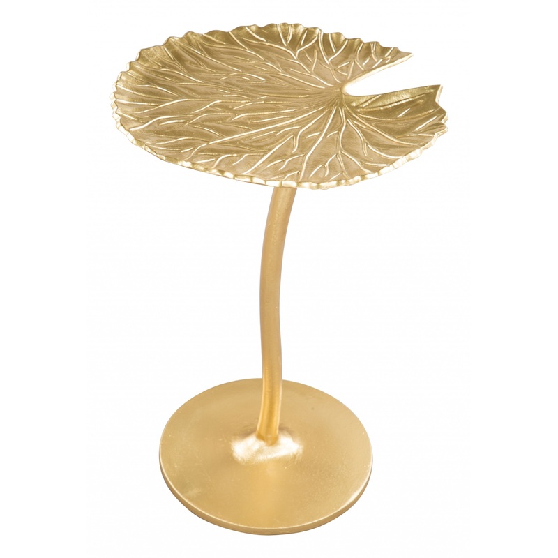 Gold Lilypad Side Table By Homeroots