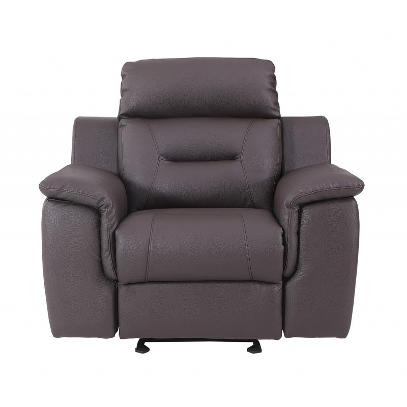 Three Piece Brown Leather Match Six Person Seating Set By Homeroots