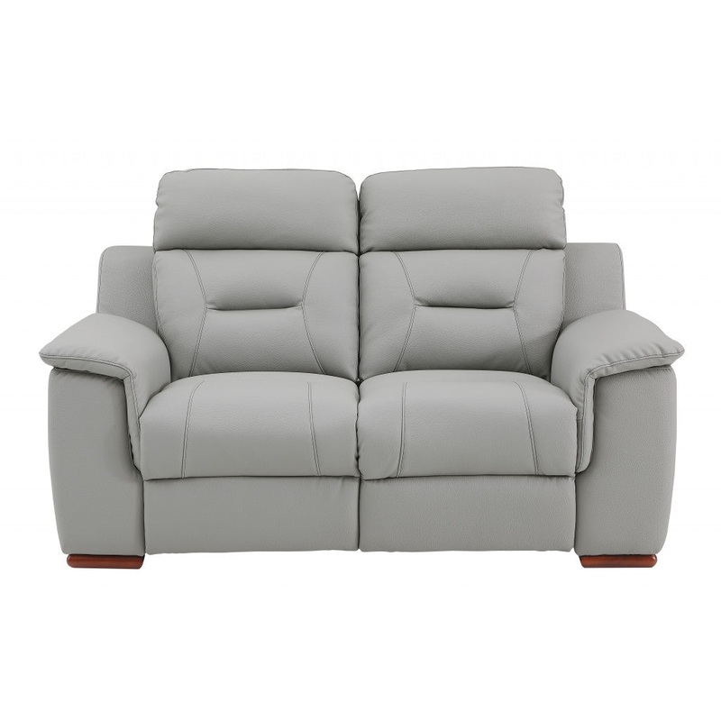 Two Piece Gray Leather Match Five Person Seating Set By Homeroots