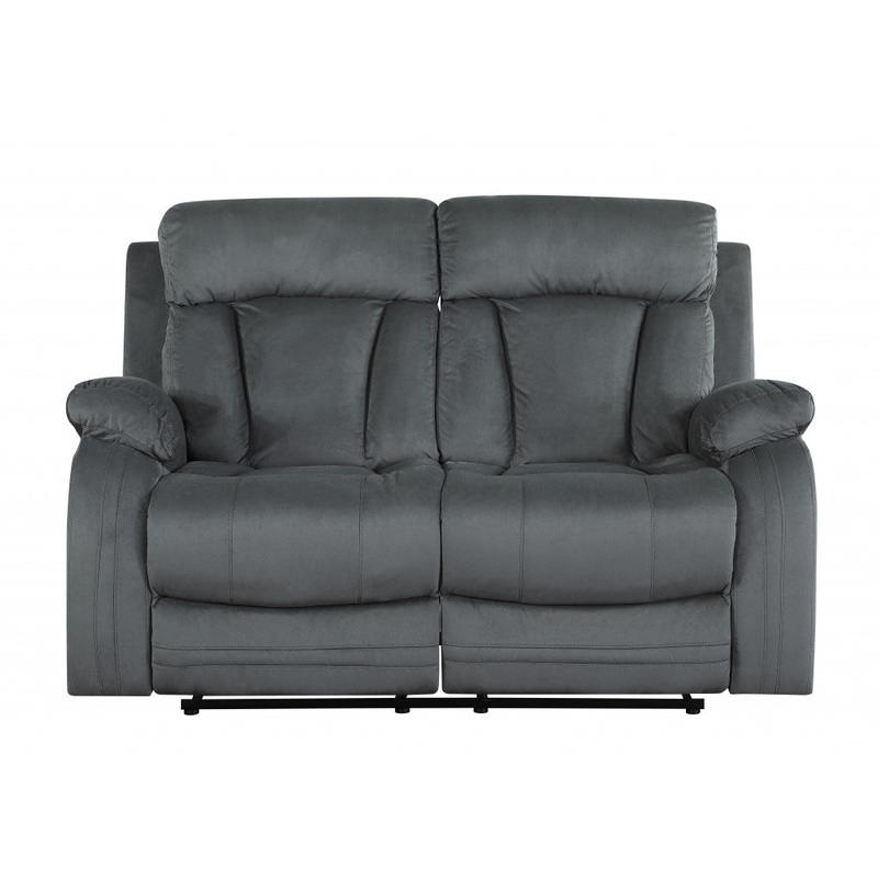 Two Piece Gray Microfiber Five Person Seating Set By Homeroots