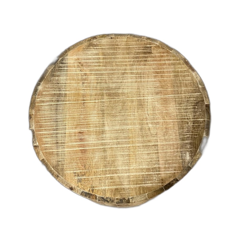 Updated Rustic Round Stump End Table By Homeroots