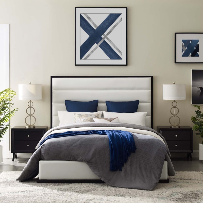 Ashland Queen Faux Leather Platform Bed By Modway - MOD-6045