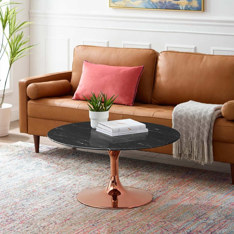 Lippa 36" Artificial Marble Coffee Table By Modway - EEI-5281