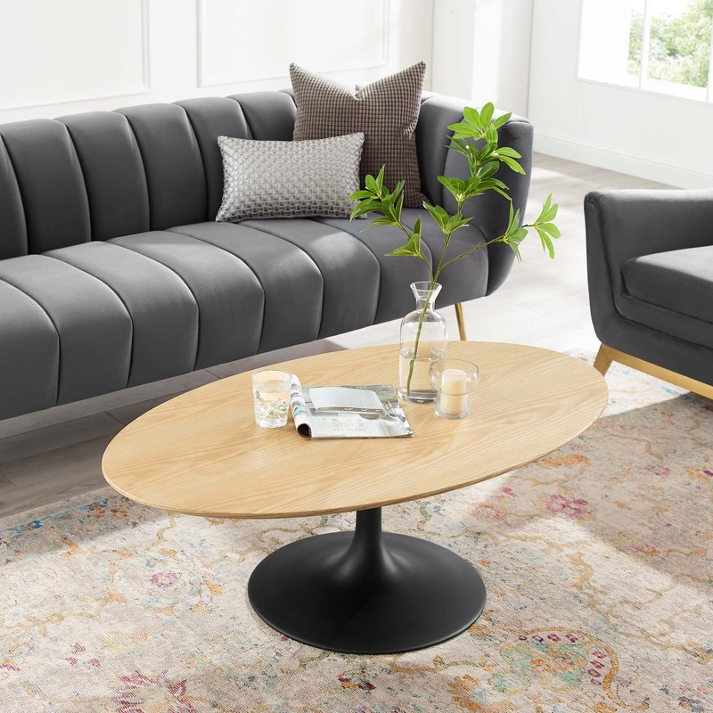 Lippa 48" Wood Oval Coffee Table By Modway - EEI-4883