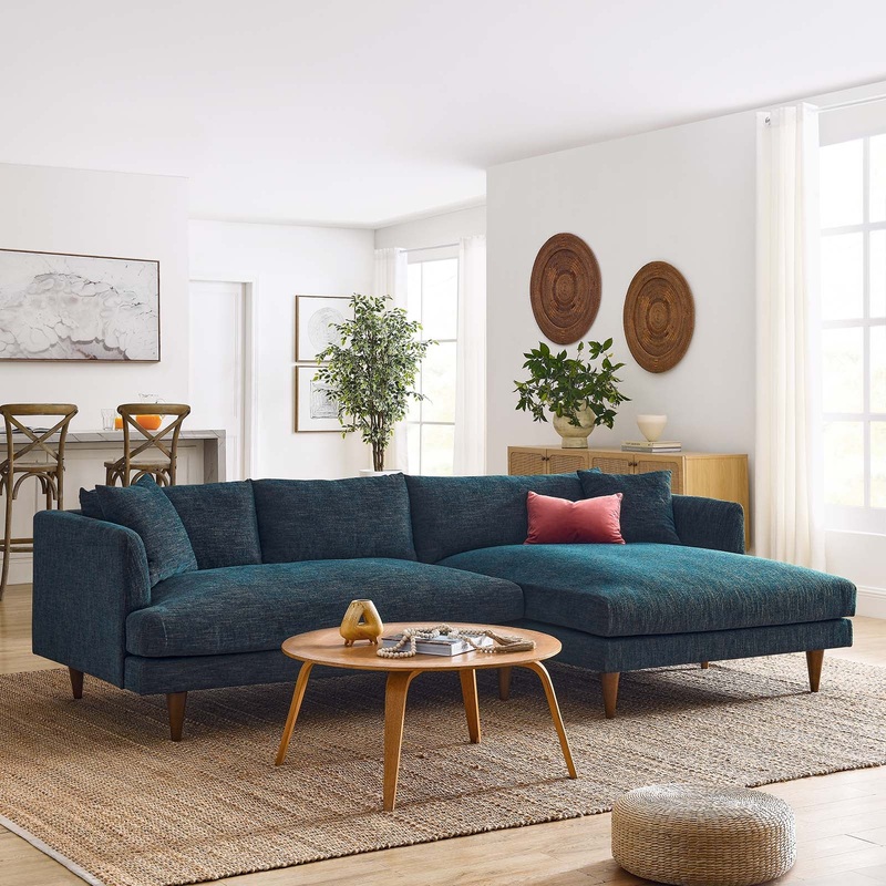 Zoya Right-Facing Down Filled Overstuffed Sectional Sofa By Modway - EEI-6612