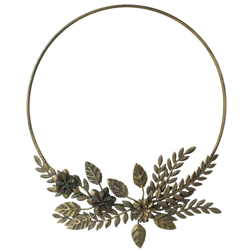 Astoria Foliage Wreath, Metal Set Of 2 By HomArt