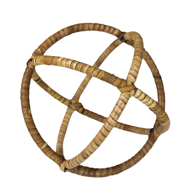 Cayman Rattan Sphere - Small Set Of 2 By HomArt