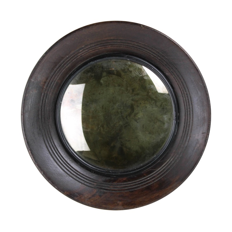 Dario Convex Mirror, Wood - Small By HomArt