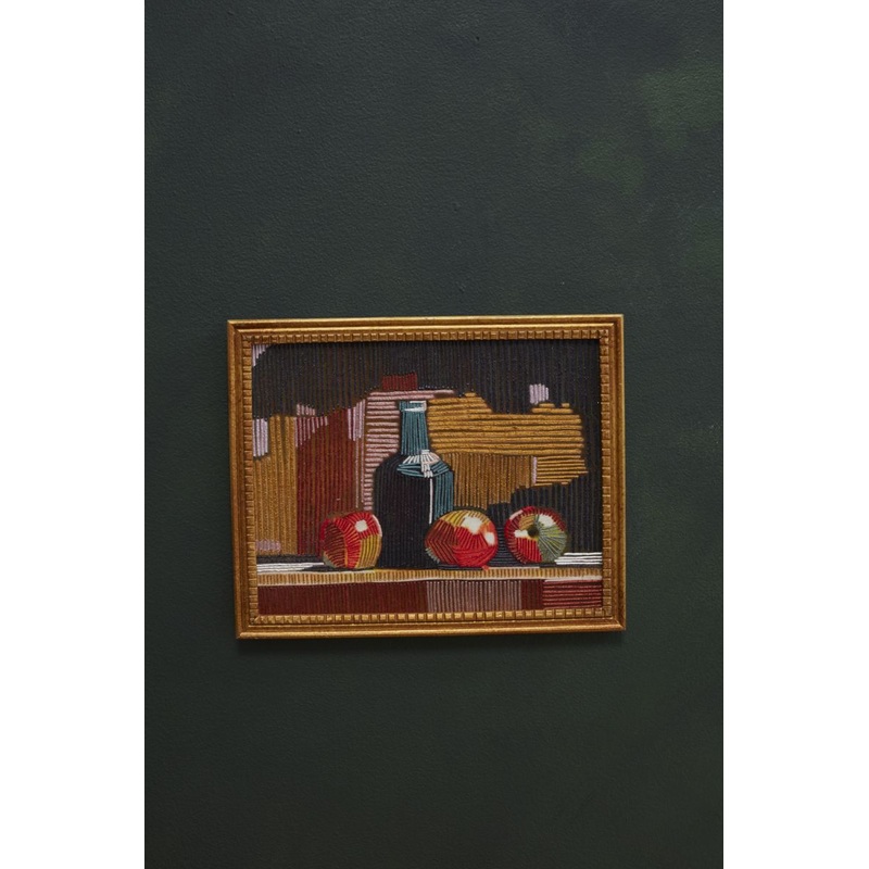 Embroidered Still Life Wall Art 13" x  10.5" By Accent Decor