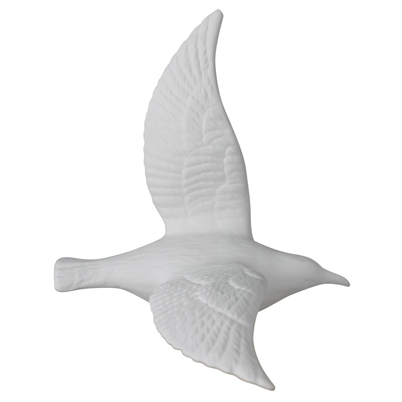 Flying Gulls, Bone China, Matte White - Matte White By HomArt