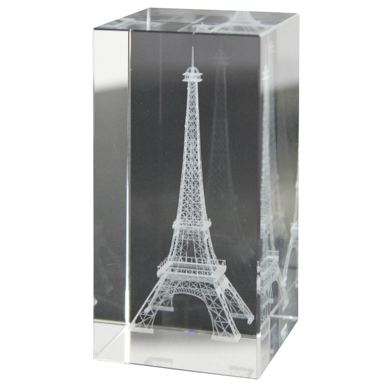 Glass Hologram - Eiffel Tower Set Of 2 By HomArt