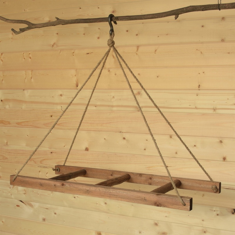 Horizontal Hanging Wood Ladder By HomArt