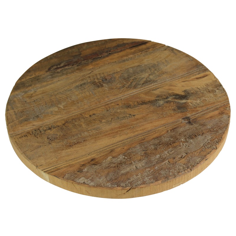 Newton Round Riser, ReclaiMedium Wood - Small Set Of 2 By HomArt