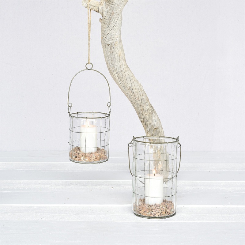 Nils Lantern, Glass - Large Set Of 2 By HomArt