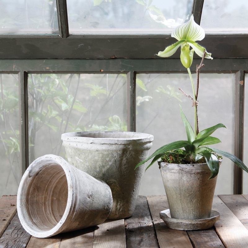 Rustic Terra Cotta Short Tomato Pot - Large - Whitestone Set Of 2 By HomArt