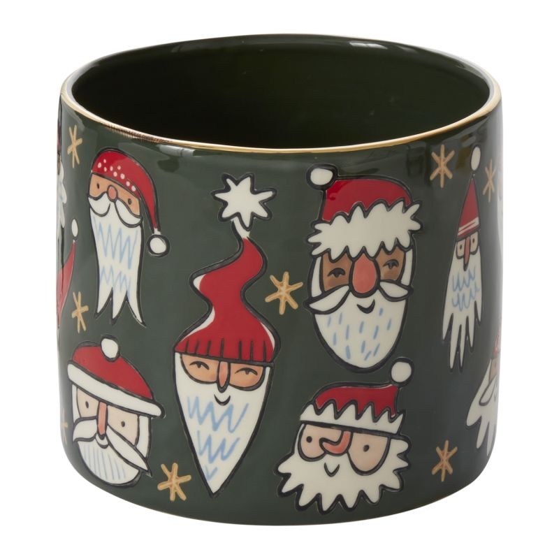 Silly Santas Pot 6.75" x  6" By Accent Decor