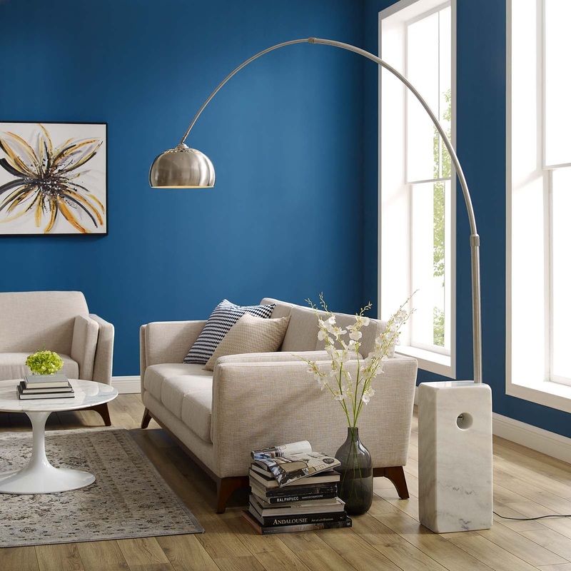 Sunflower Cube Marble Base Floor Lamp By Modway - EEI-2907
