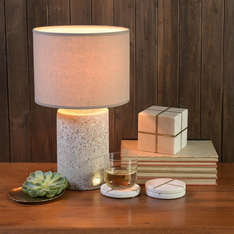 Aperture Cube, Brass & Marble Set Of 3 By HomArt