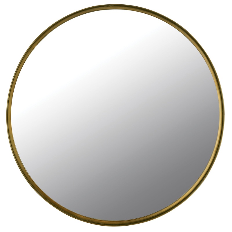 Beacon Mirror, Brass By HomArt