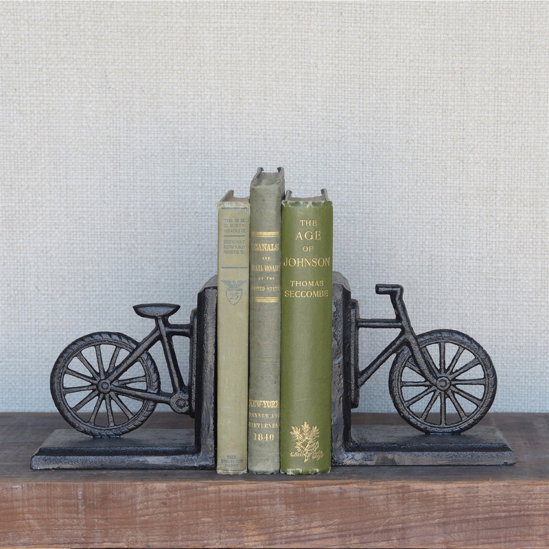 Bicycle Bookend, Cast Iron - Black Set Of 2 By HomArt