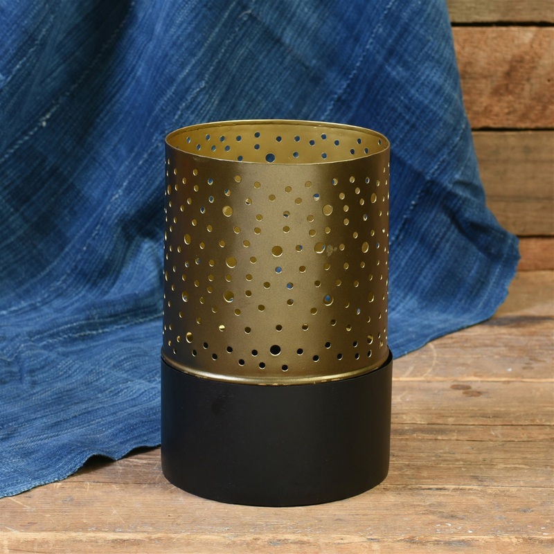 Citadel Hurricane, Metal & Brass - Medium - Black & Brass Set Of 4 By HomArt
