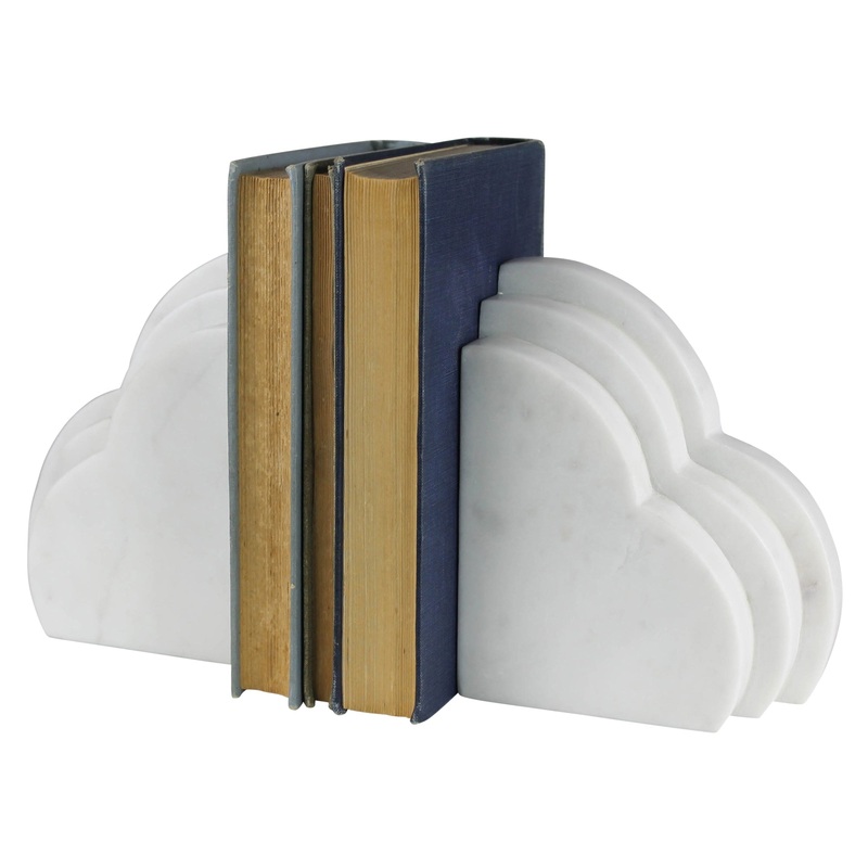 Cloud Bookends, Marble By HomArt