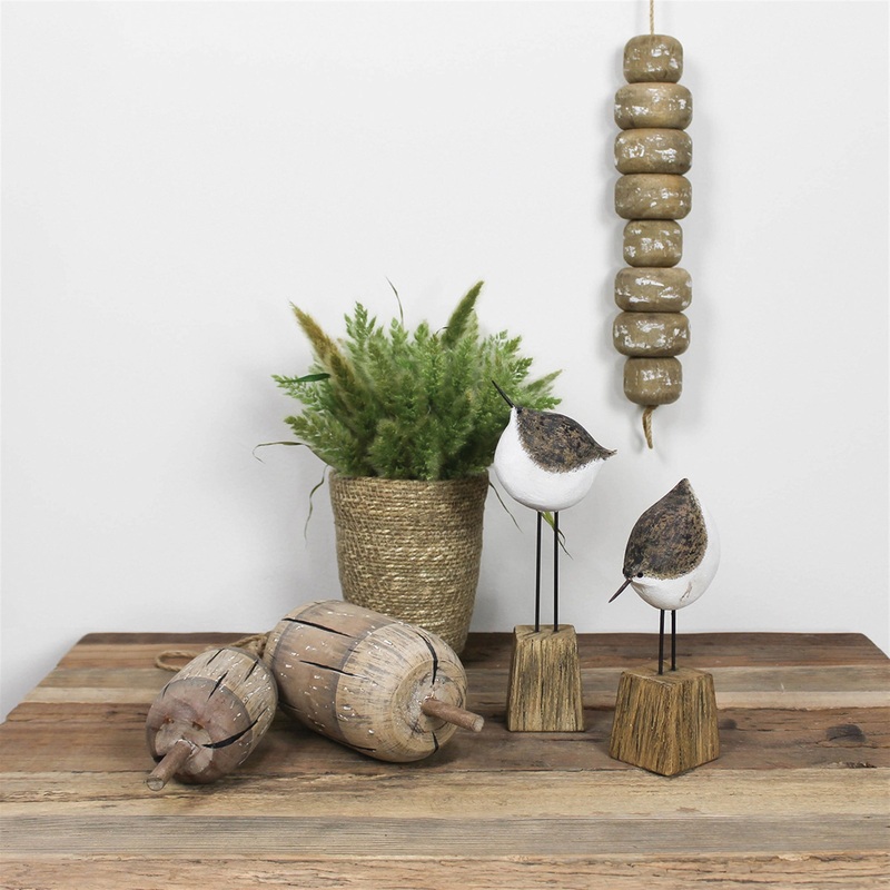 Decorative Bobbers, Wood Set Of 2 By HomArt