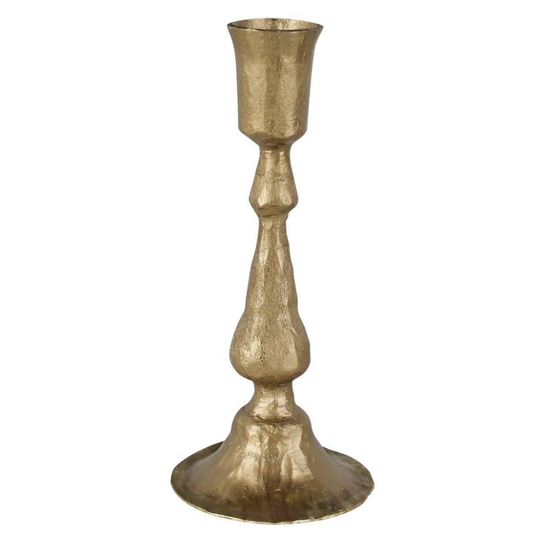 Feld Forged Taper Holder, Brass Set Of 2 By HomArt