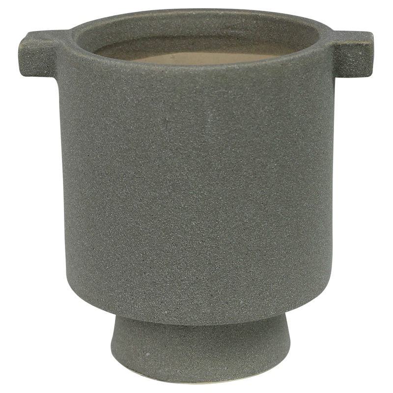 Flynn Cachepot, Ceramic, Light Green Set Of 3 By HomArt